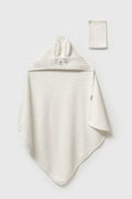 White Bunny Hooded Towel Set