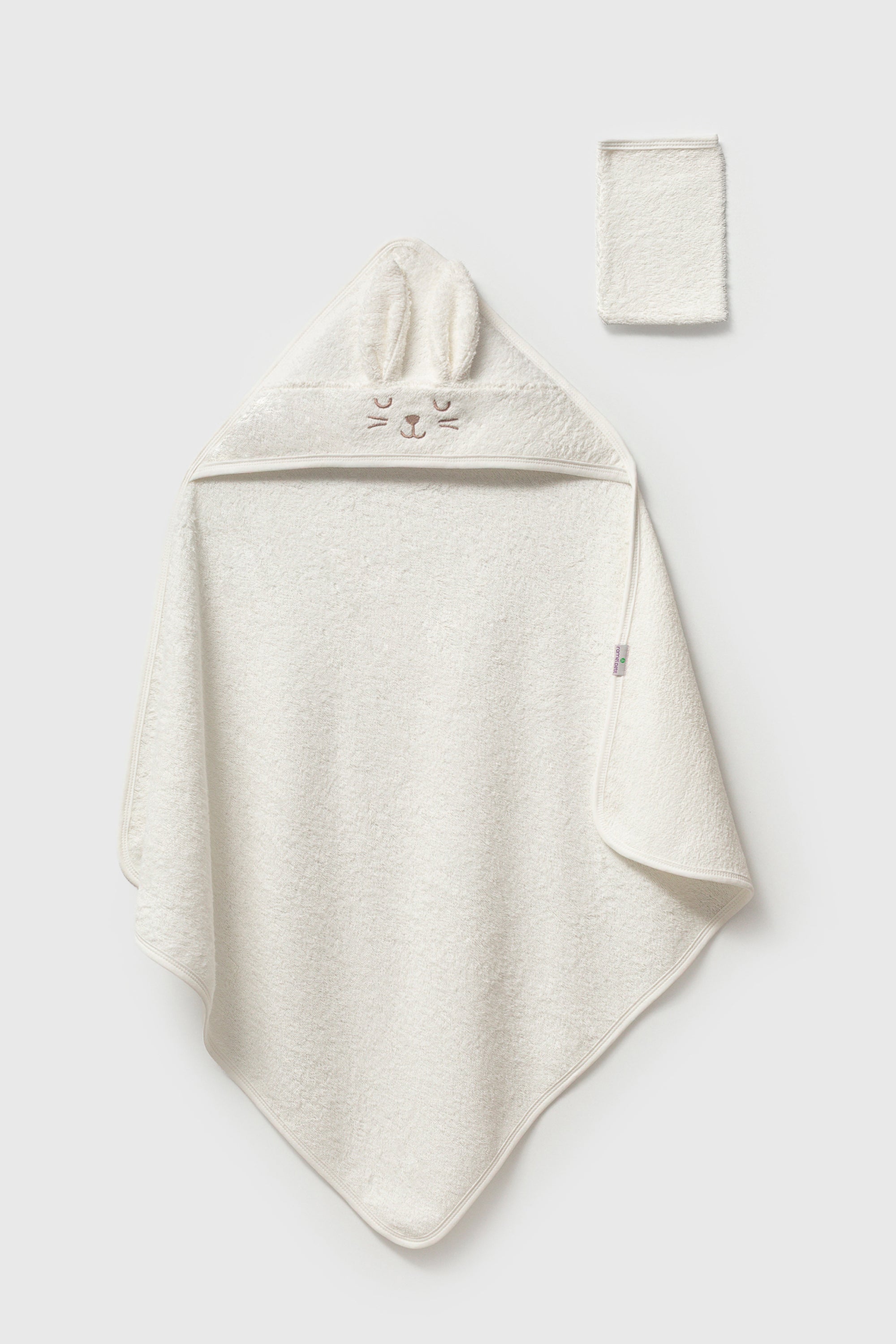 White Bunny Hooded Towel Set