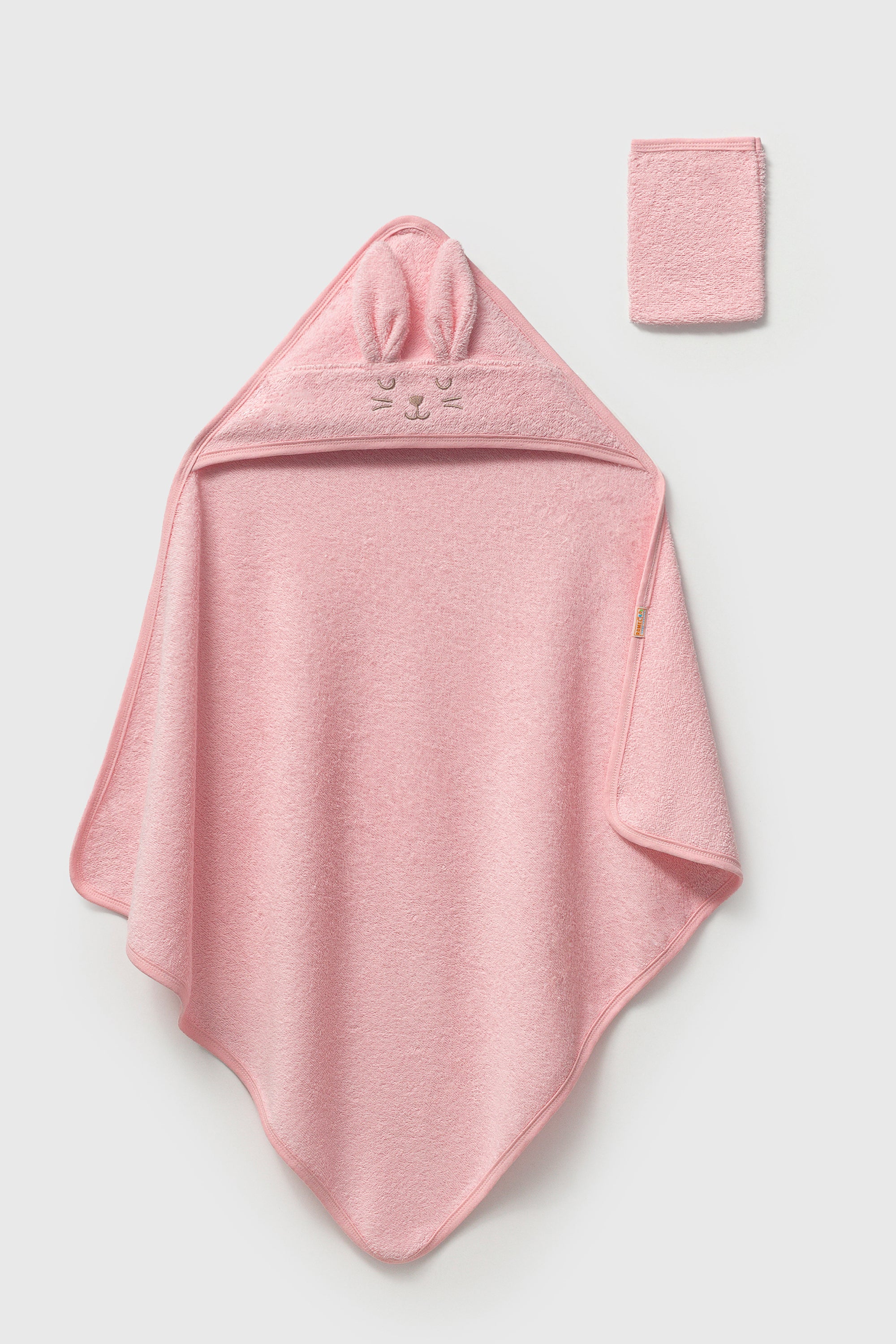 Pink Bunny Hooded Towel Set