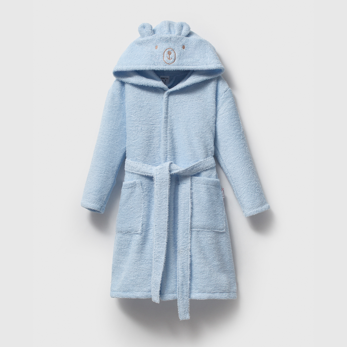 Blue Bear Hooded Bathrobe