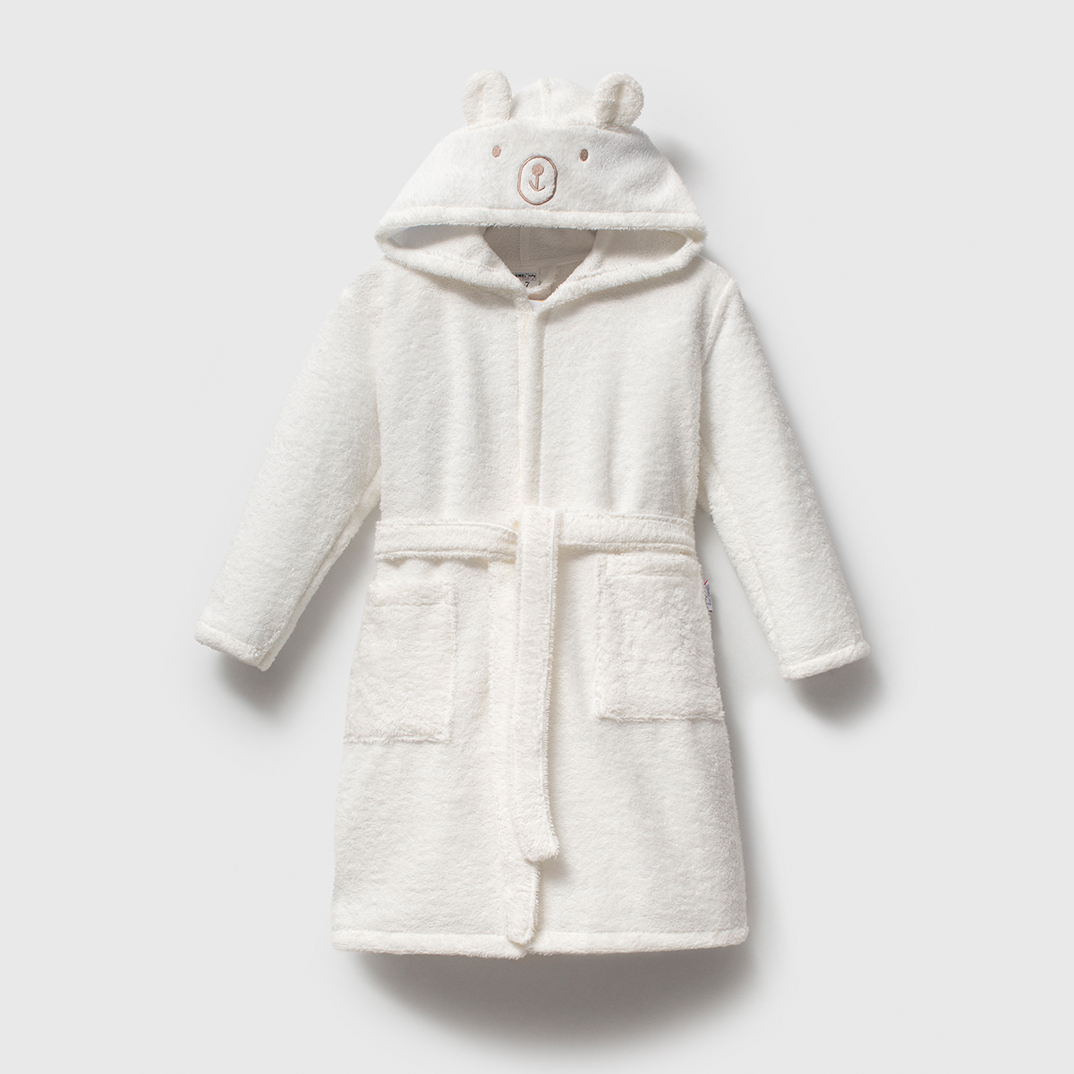 White Bear Hooded Bathrobe