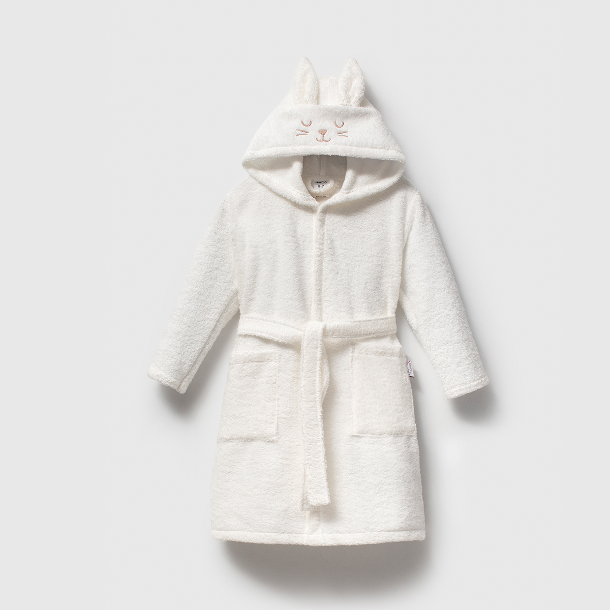 White Bunny Hooded Bathrobe