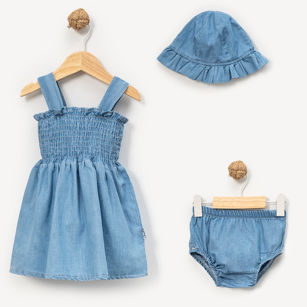 Sky Denim Dress Set