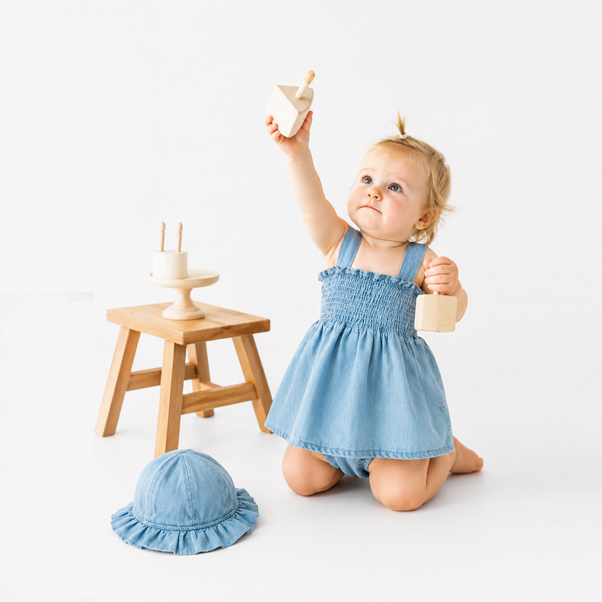 Sky Denim Dress Set