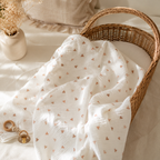 Little Hearts Muslin Blanket