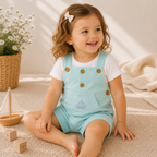 Blue Cotton Romper