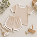 Summer Vibes Camel T-Shirt & Shorts Set