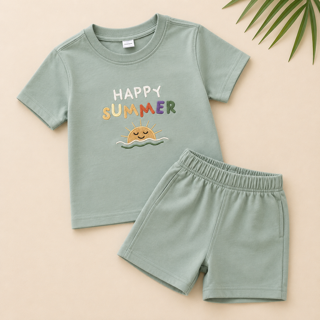 Happy Summer T-Shirt & Shorts Set