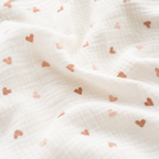 Little Hearts Muslin Blanket