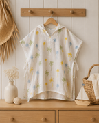 Palm Tree Muslin Hooded Poncho