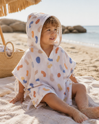 Pastel Muslin Hooded Poncho