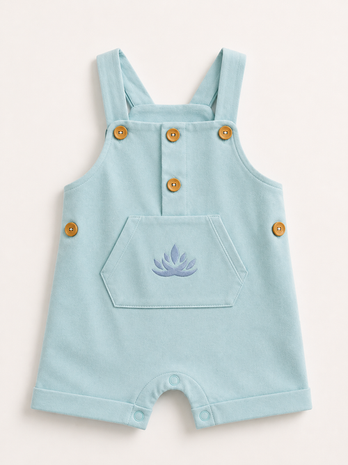 Blue Cotton Romper
