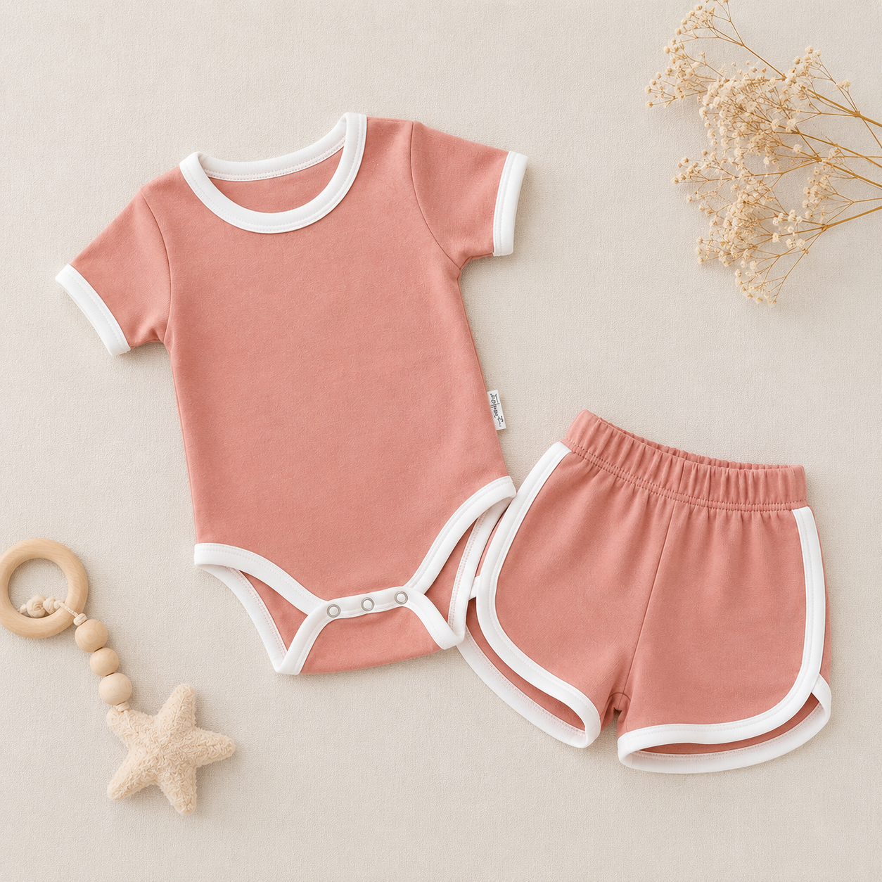 Blush Baby Bodysuit & Shorts Set