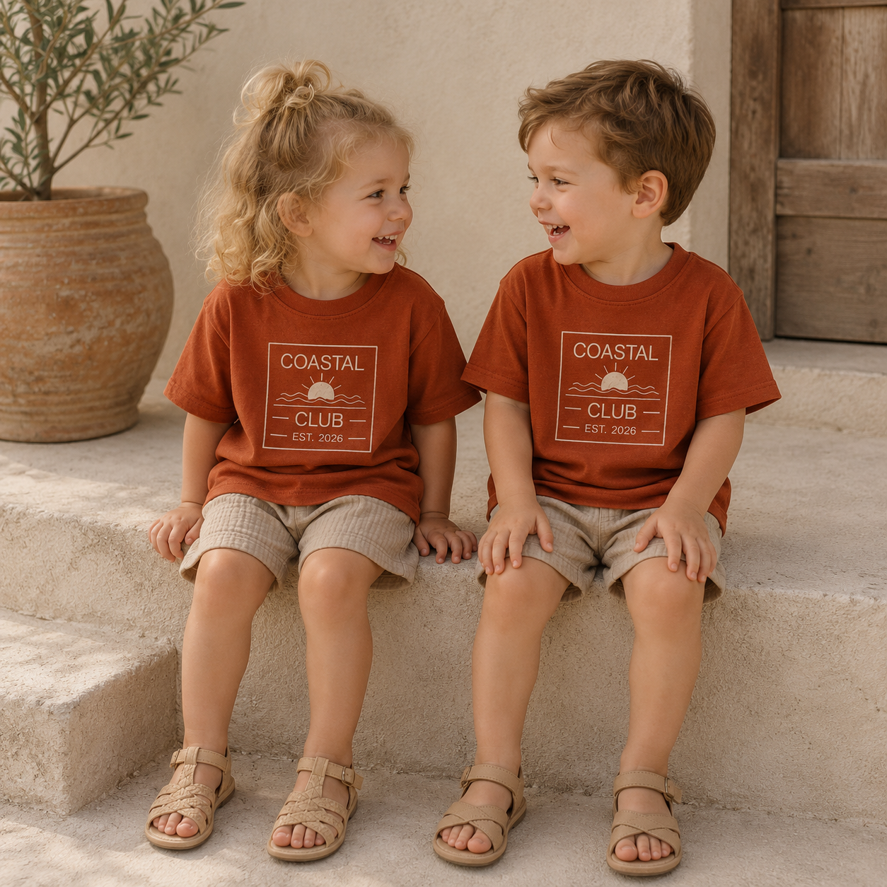 Coastal Club Muslin T-Shirt & Shorts Set