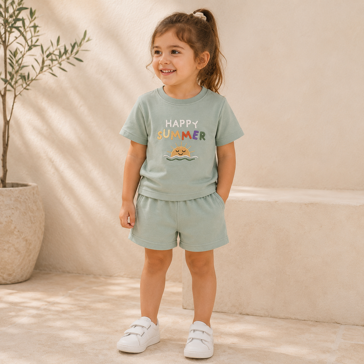 Happy Summer T-Shirt & Shorts Set
