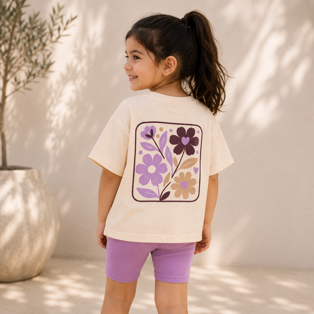Daisy T-Shirt & Biker Shorts Set
